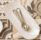 Large Taupe Oval Serving Plate - Joke - Baci Milano